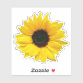 Gelbe Sonnenblume Blume Kiss-Cut Sticker (Blatt)