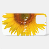 Gelbe Sonnenblume Blume Personalisiert Case-Mate iPhone Hülle (Rückseite (Horizontal))