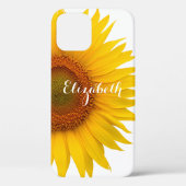 Gelbe Sonnenblume Blume Personalisiert Case-Mate iPhone Hülle (Rückseite)