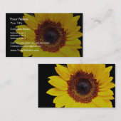 Gelbe Sonnenblume-Blumen Visitenkarte (Vorne/Hinten)