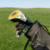 Gelbe Sonnenblume, Blütenblütenweibchen Golf Headcover (In SItu)