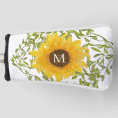 Gelbe Sonnenblume, Blütenblütenweibchen Golf Headcover (Vorderseite)
