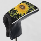 Gelbe Sonnenblume, Blütenblütenweibchen Golf Headcover (3/4 Vorderseite)