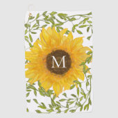 Gelbe Sonnenblume, Blütenblütenweibchen Golfhandtuch (Vorderseite)