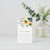 Gelbe Sonnenblume Blütendusche Babydusche Begleitkarte (Stehend Vorderseite)