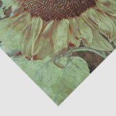 Gelbe Sonnenblume Braune Textur Dekoration Seidenpapier (Ausschnitt)