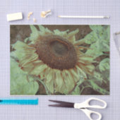 Gelbe Sonnenblume Braune Textur Dekoration Seidenpapier (Handwerk)