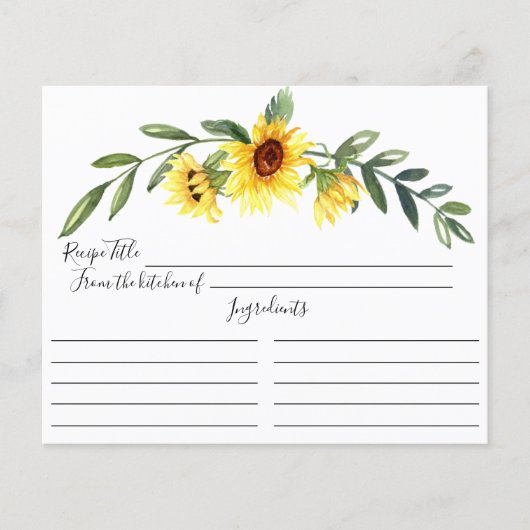 Gelbe Sonnenblume Brautparty Rezept Pos (Vorderseite)