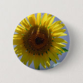 Gelbe Sonnenblume Button (Vorderseite)