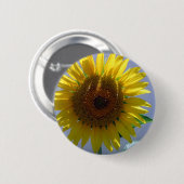 Gelbe Sonnenblume Button (Vorne & Hinten)