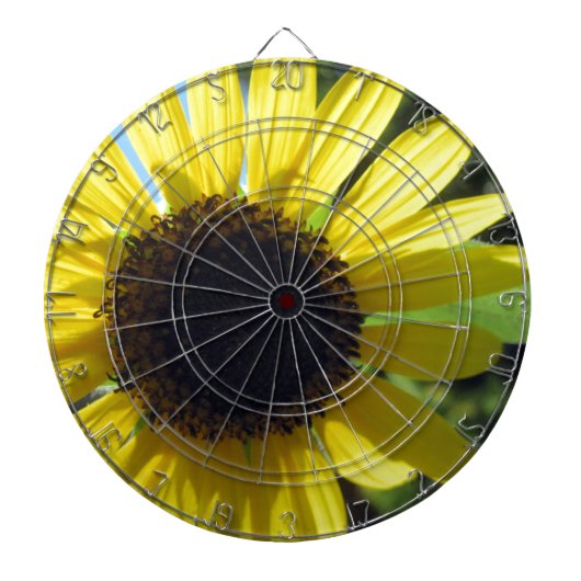 Gelbe Sonnenblume Dartscheibe (vorne)