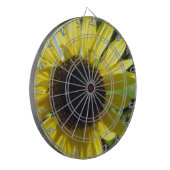 Gelbe Sonnenblume Dartscheibe (Vorderseite Links)