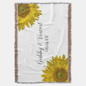 Gelbe Sonnenblume Decke (Vorderseite Vertikal)