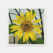 Gelbe Sonnenblume Delikat Botanische Blüte Serviette (Vorderseite)