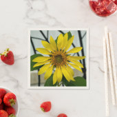 Gelbe Sonnenblume Delikat Botanische Blüte Serviette (Beispiel)