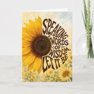 Gelbe Sonnenblume denkt an Dich Karte