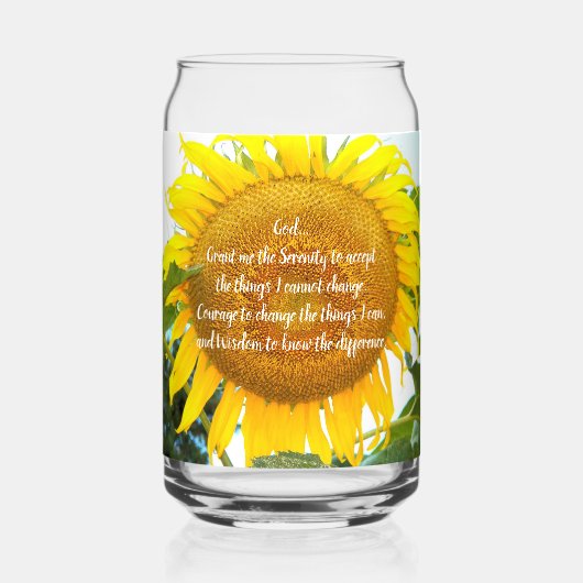 Gelbe Sonnenblume Dosenglas (Vorderseite)