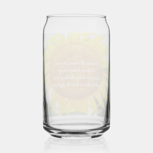 Gelbe Sonnenblume Dosenglas (Rückseite)