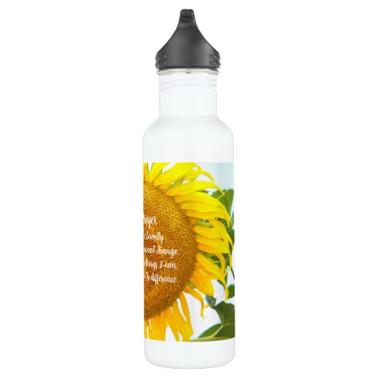 Gelbe Sonnenblume Edelstahlflasche (Rechts)