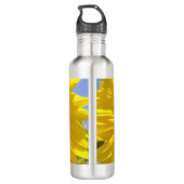 Gelbe Sonnenblume Edelstahlflasche (Rückseite)