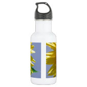 Gelbe Sonnenblume Edelstahlflasche (Rückseite)