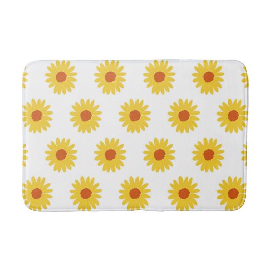 Gelbe Sonnenblume Einfache Blume Muster Badematte (Vorderseite)