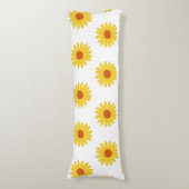 Gelbe Sonnenblume Einfache Blume Muster Seitenschläferkissen (Vorderseite Vertikal)