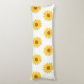 Gelbe Sonnenblume Einfache Blume Muster Seitenschläferkissen (Rückseite (Vertikal))