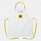 Gelbe Sonnenblume Elegant Personalisiert Schürze (Vorderseite)
