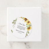 Gelbe Sonnenblume Eukalyptus String Lights Hochzei Geschenkanhänger (Beispiel)