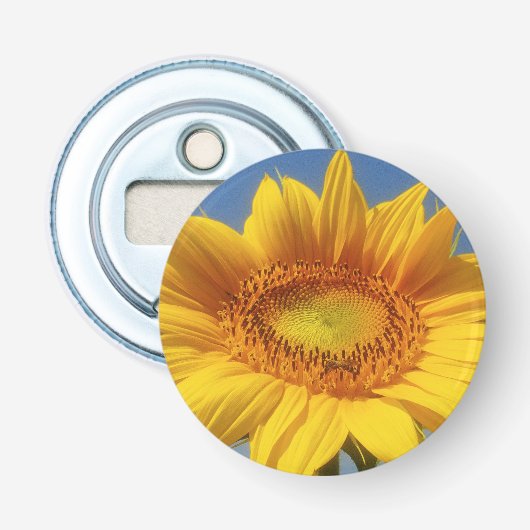 Gelbe Sonnenblume Flaschenöffner (Vorderseite)