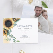 Gelbe Sonnenblume Flat Save the Date Card