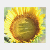 Gelbe Sonnenblume Fleecedecke (Vorderseite (Horizontal))