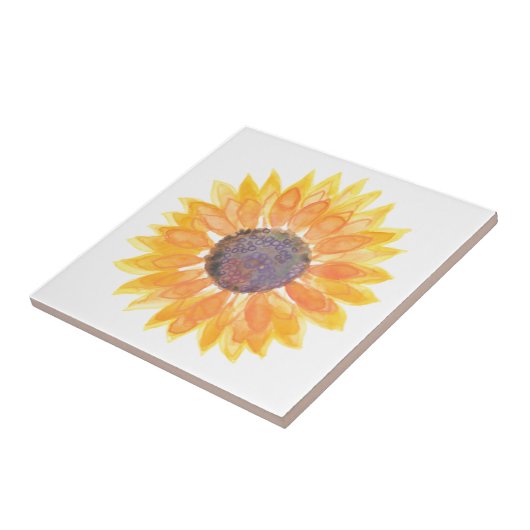 Gelbe Sonnenblume Fliese (Seite)