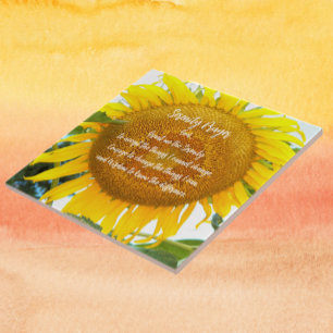 Gelbe Sonnenblume Fliese