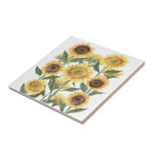 Gelbe Sonnenblume Fliese (Seite)