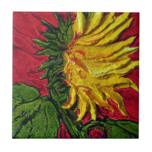 Gelbe Sonnenblume-Fliese Fliese
