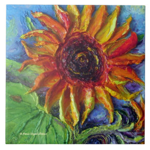 Gelbe Sonnenblume-Fliese Fliese