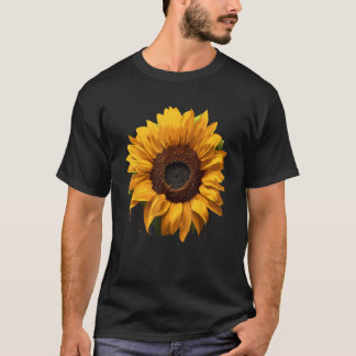 Gelbe Sonnenblume Floral Wasserfarbe Sommer Stimmu T-Shirt