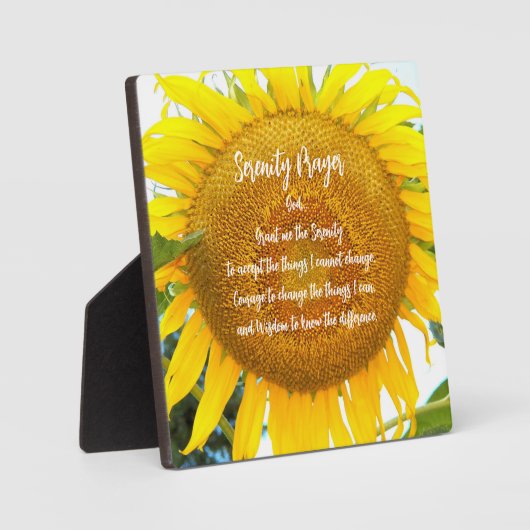 Gelbe Sonnenblume Fotoplatte (Vorderseite)