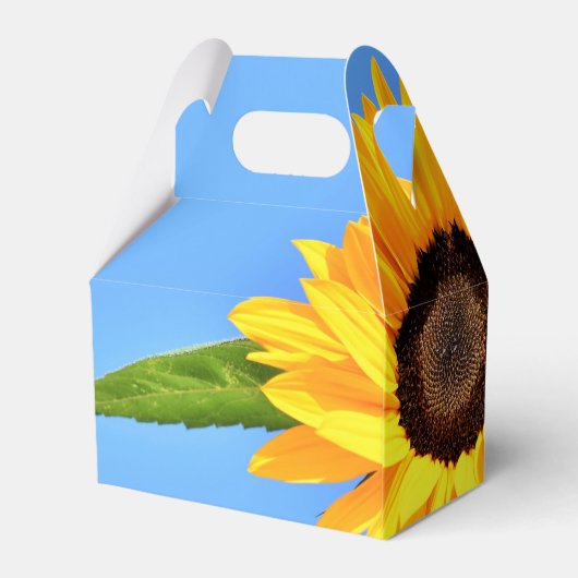 Gelbe Sonnenblume Gefallen oder Geschenkboxen Geschenkschachtel (Rückseite)