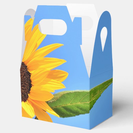 Gelbe Sonnenblume Gefallen oder Geschenkboxen Geschenkschachtel (Geöffnet)