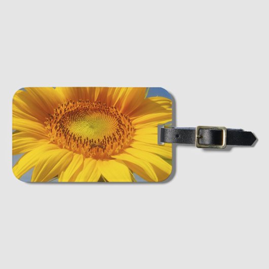 Gelbe Sonnenblume Gepäckanhänger (Vorderseite (Horizontal))
