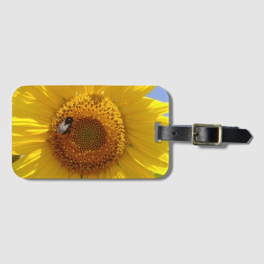 Gelbe Sonnenblume Gepäckanhänger (Vorderseite (Horizontal))