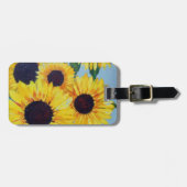Gelbe Sonnenblume Gepäckanhänger (Vorderseite horizontal)