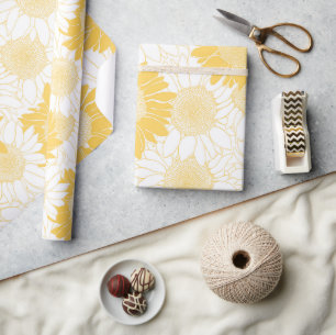 Gelbe Sonnenblume Geschenkpapier