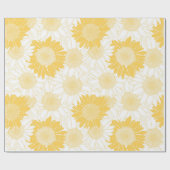 Gelbe Sonnenblume Geschenkpapier (Flach)