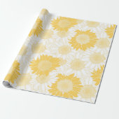 Gelbe Sonnenblume Geschenkpapier (Ungerollt)