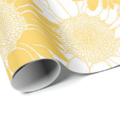 Gelbe Sonnenblume Geschenkpapier (Rolleneckpunkt)