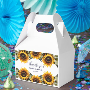 Gelbe Sonnenblume Geschenkschachtel